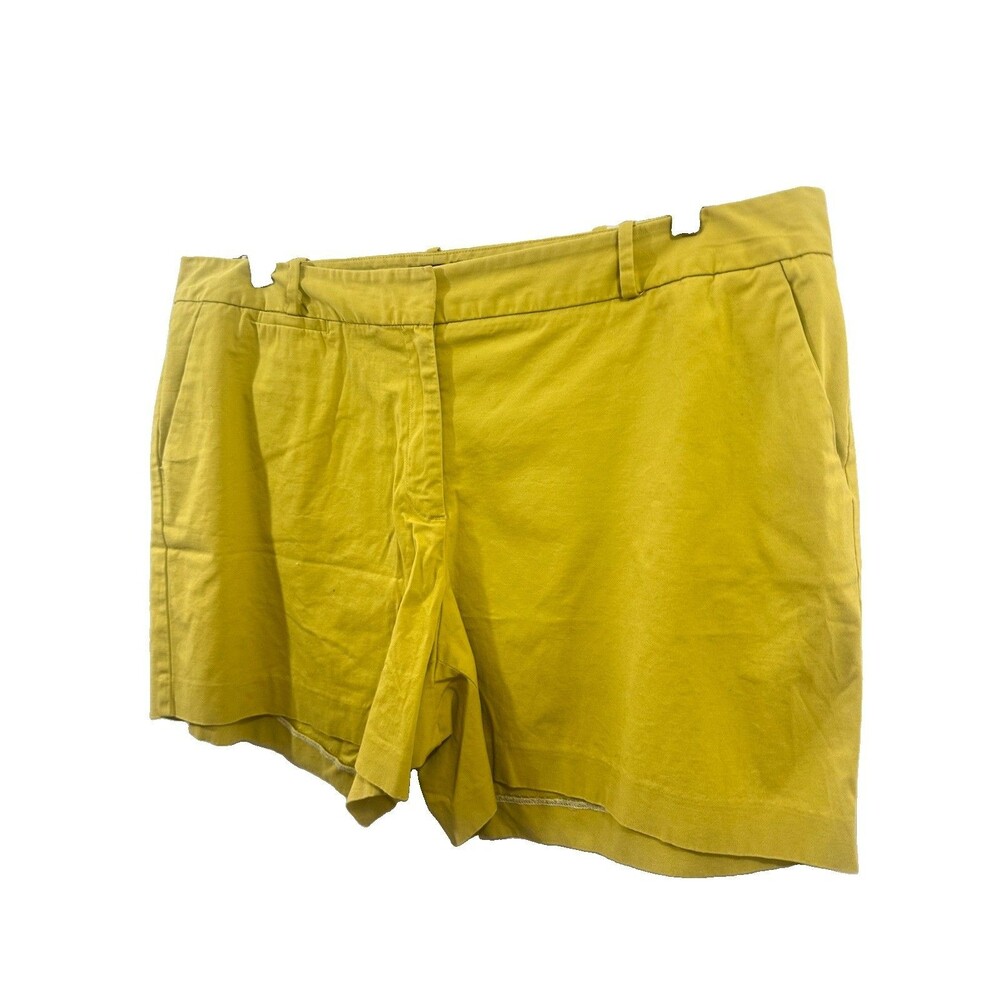 Talbots Chino Short Women's Size 20 Outdoors Casual Bright Lime Pockets 4” Insea